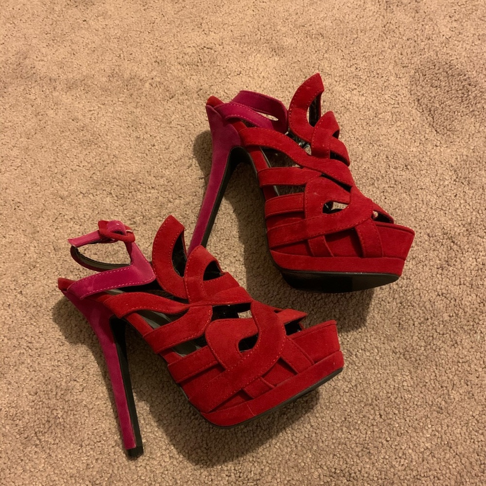 Wild Rose Strappy Heels